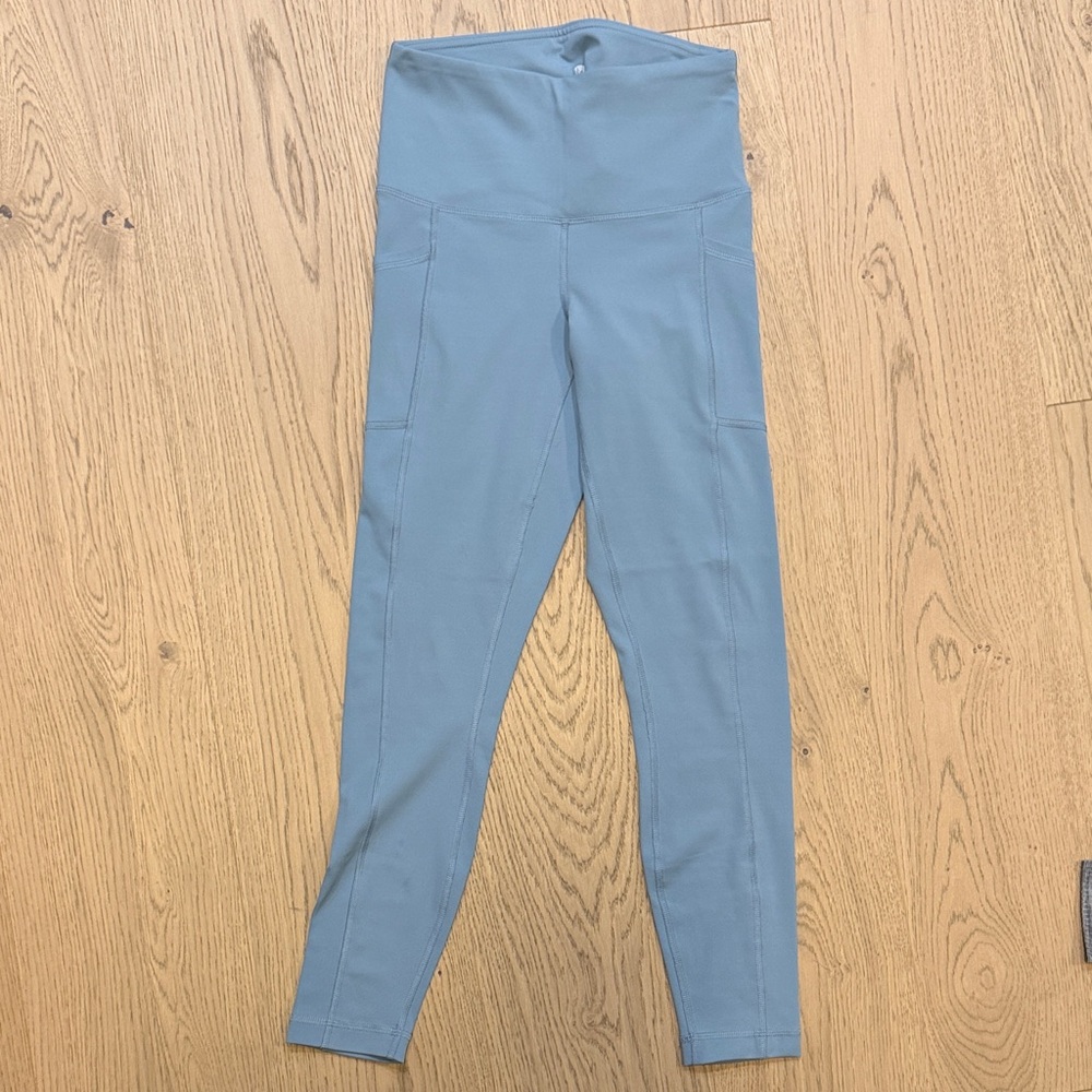 90 Degree by Reflex Light Blue High-Waist Pocket Leggings